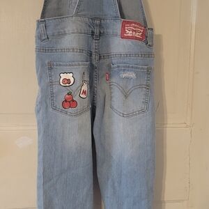 Girl's Levis Hello Kitty Size 8 Jean Overalls